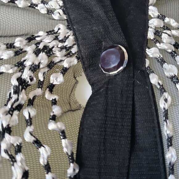 Berek Metallic Circle Button Down High Low Mesh Shirt *read notes* - Picture 6 of 13